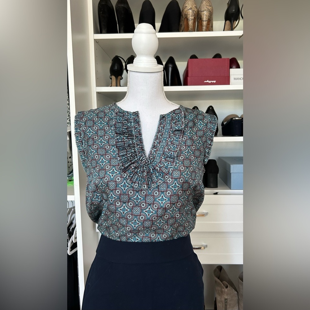 J. Crew silk sleeveless blouse
